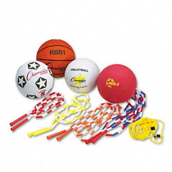 DDI 508568 Physical Education Kit w/Seven Balls 14 Jump Rope