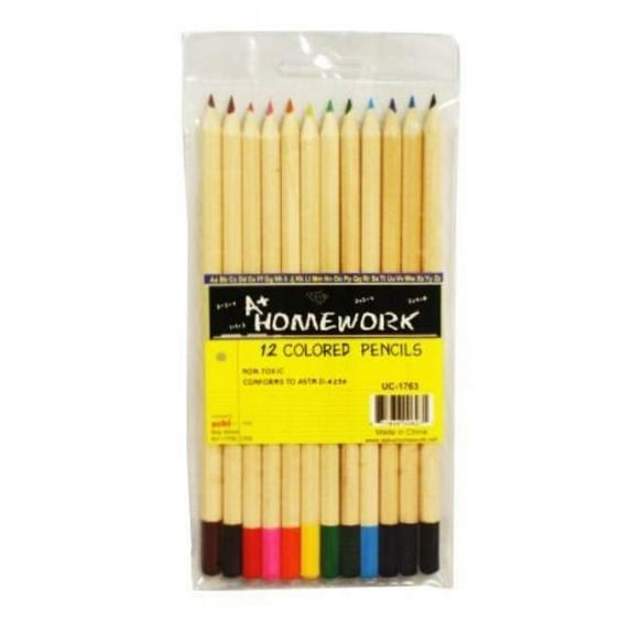 DDI 528973 A+ Homework Ballpoint Pens - 10 Count Black/Blue/Red Medium Case of 48