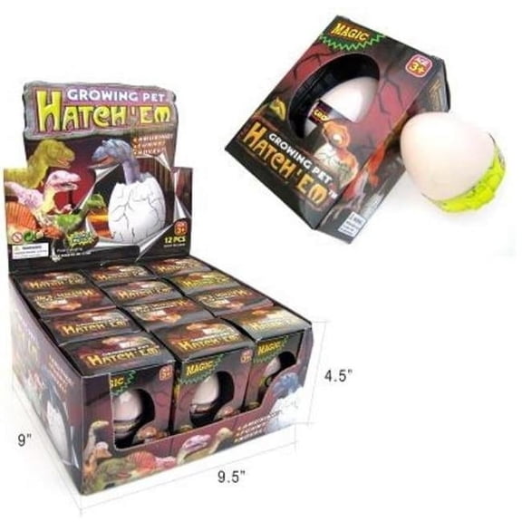 DDI 678633 Hatch Em Growing Pet Eggs - Assorted Dinosaurs Case of 144