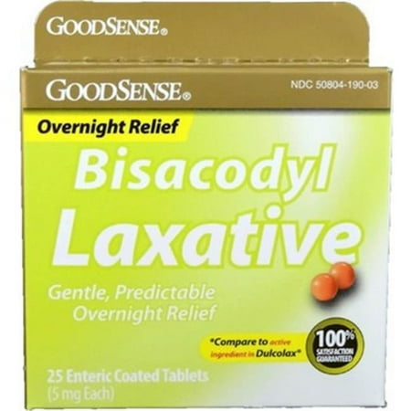 DDI 966809 GoodSense(R) Laxative Tablets Bisacodyl 5 Mg Case of 36