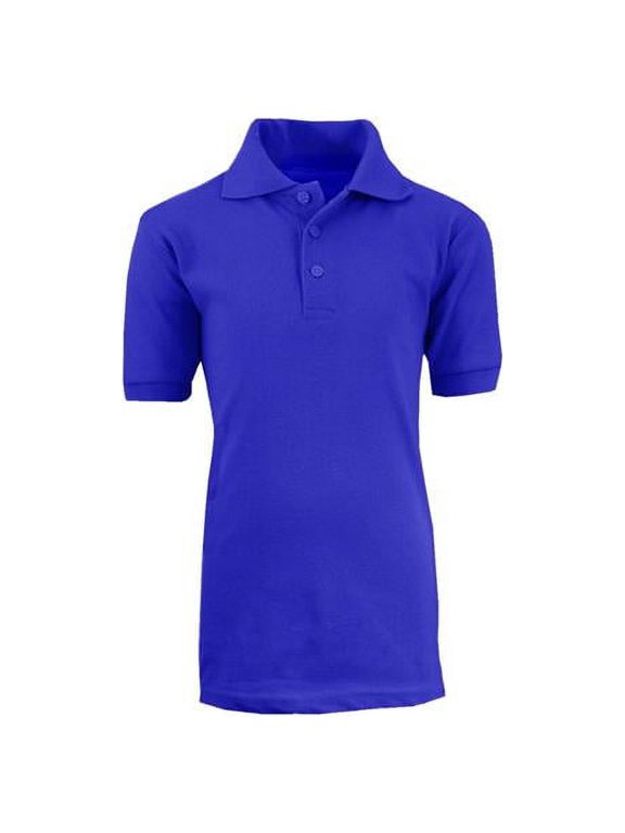 A+ School Uniform Polo Shirt - Royal Blue Medium Case of 36