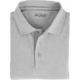 thumbnail image 1 of DDI  Adult Heather Grey Short Sleeve Polo Shirt - Size L, 1 of 1