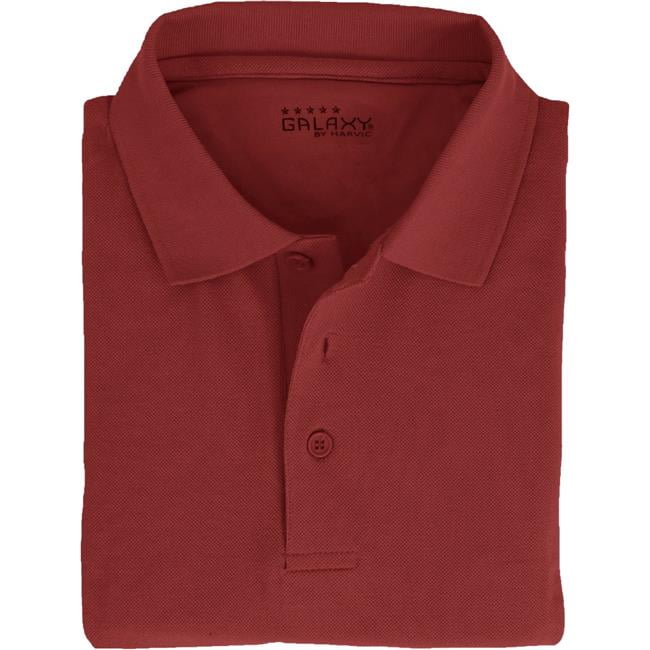 DDI Adult Short Sleeve Burgundy Polo Shirts - Burgundy - Walmart.com