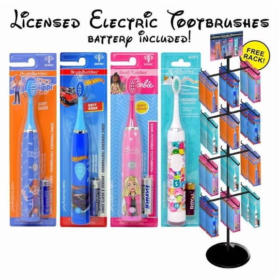 DDI 2383303 Assorted Licensed Battery-Operated Toothbrushes with Display - Case of 96