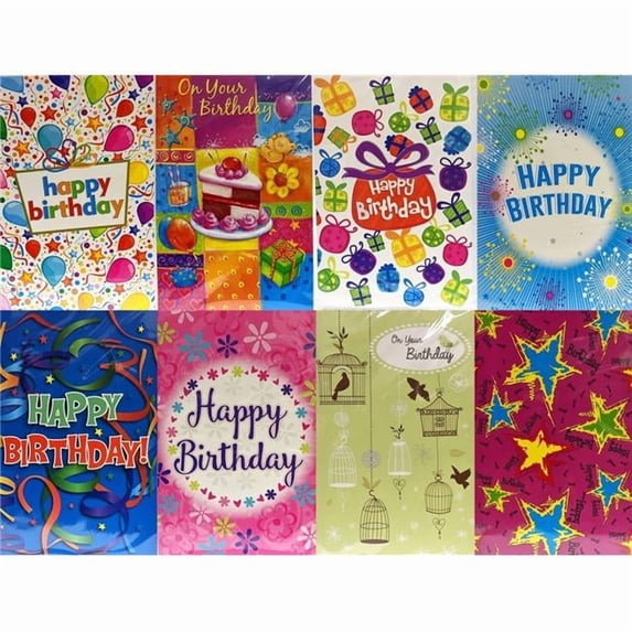 DDI 2343127 Birthday Cards - Assorted Color, 5 x 7.75 in. - Case of 144