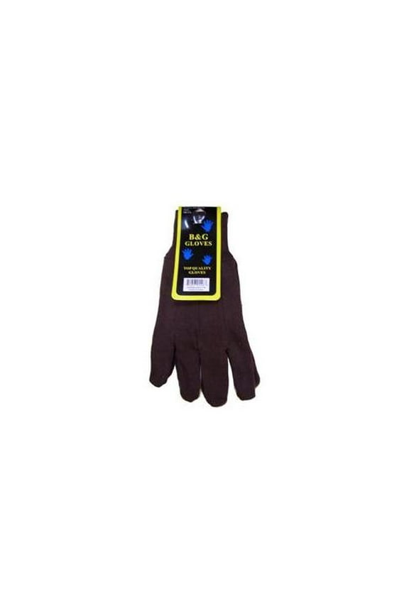 Brown Jersey Glove Single Pair- Case of 12