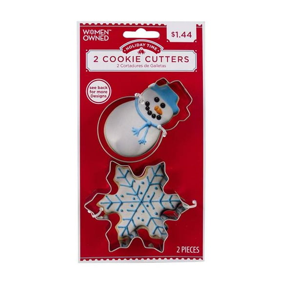 DDI 2386989 Cookie Cutters - 2 Piece Snowman & Snowflake - Case of 24