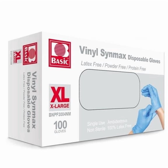 DDI 2356267 Disposable Blue Gloves - Extra Large, Vinyl, Latex-Free - Case of 10