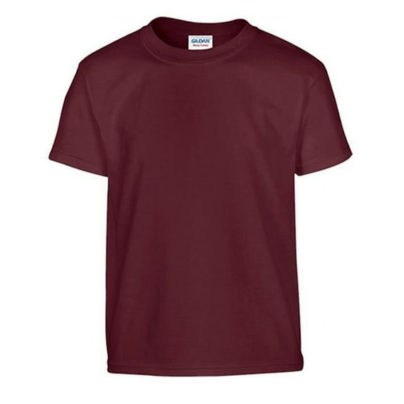 DDI First Quality Dryblend Youth T-Shirt, Maroon - Large - Case of 12