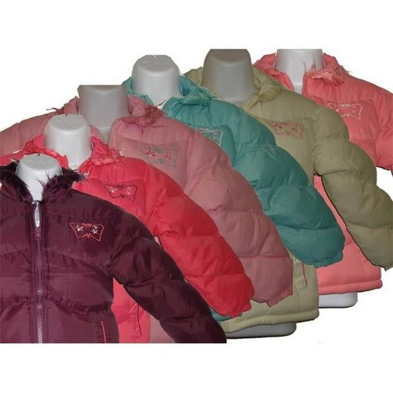 DDI Girl's Puffy Jackets Sizes 4-7 Case of 36