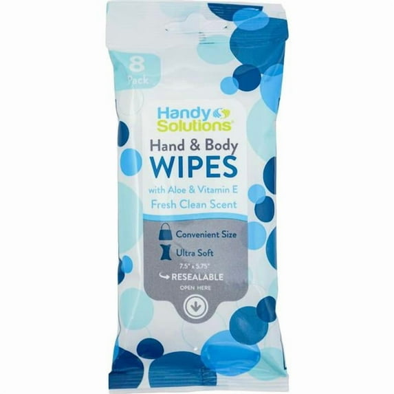 DDI 2376465 Handy Solutions Hand & Body Wipes - Case of 144