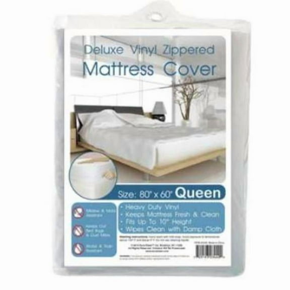 DDI 2385213 Heavy Duty Zippered Mattress Covers - Queen, White - Case of 24