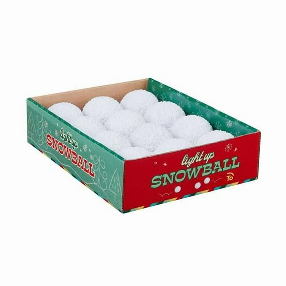 DDI 2386508 Holiday Light Up Snowballs - Case of 12