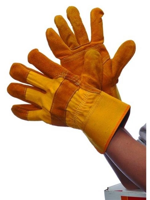 DDI Joint Leather Patch Palm Gloves - Golden Yellow Case of 36