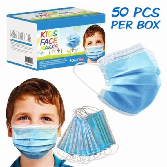 DDI 2359233 Kids Face Masks - Blue, Box of 50 - Case of 3000