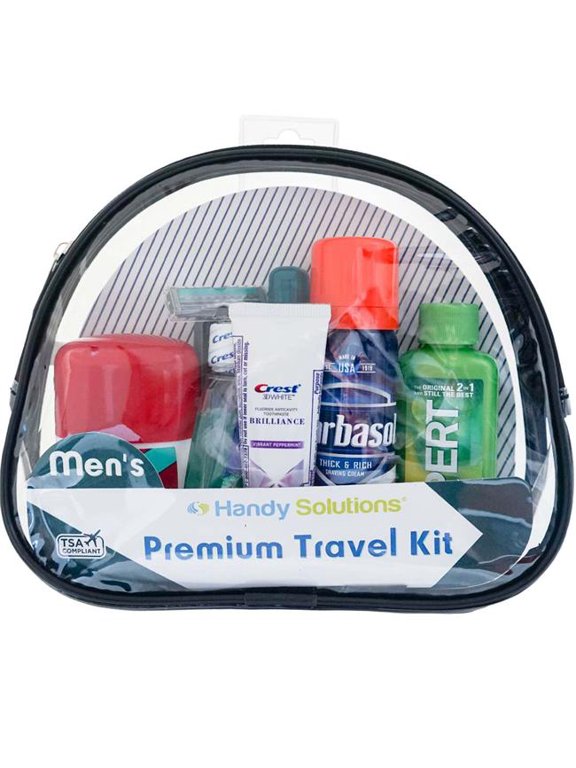 2376436 Mens Premium Travel Kits - 10 Piece, TSA Approved - Case of 12