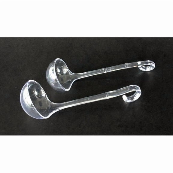 DDI Mini Ladle - 2 Pieces, Plastic, 1 oz and 2 oz, 6" Case of 144
