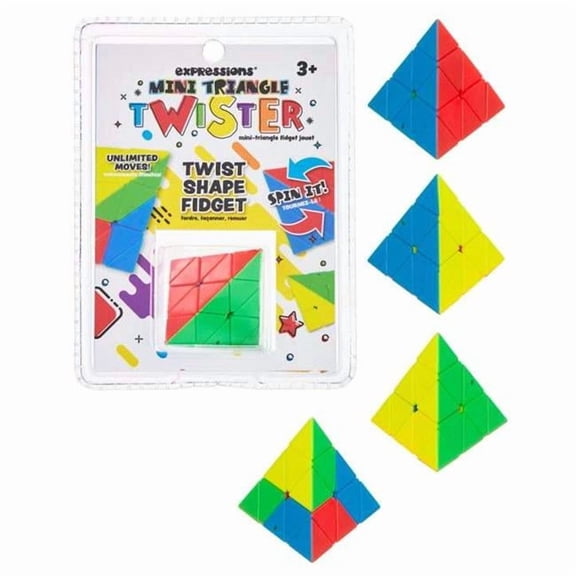 DDI 2386703 Mini Triangle Twister Fidget Pyramids - Case of 48