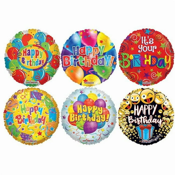DDI 2356417 Mylar Birthday Balloons - Assorted Color, 18 in. - Case of 100