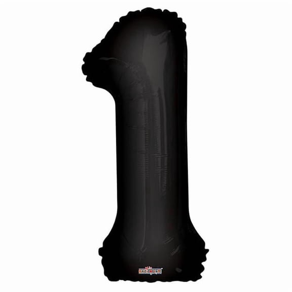 DDI 2354700 Mylar Number 1 Balloons - Black, 34 in. - Case of 48