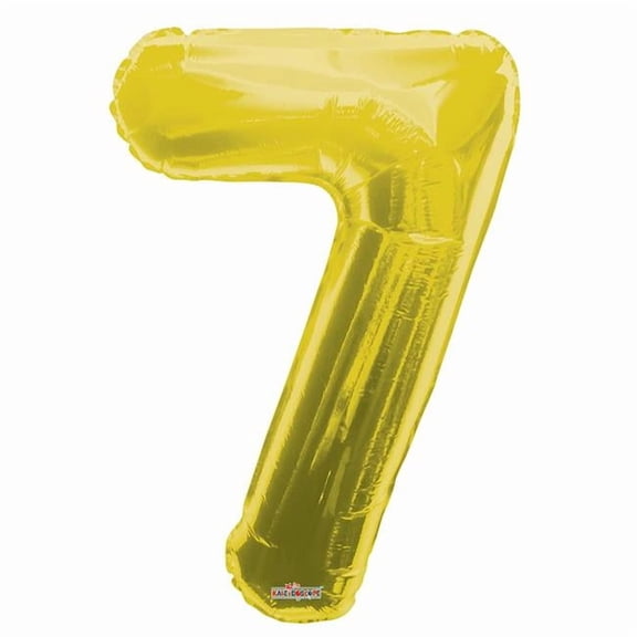 DDI 2354756 Mylar Number 7 Balloons - Gold, 34 in. - Case of 48