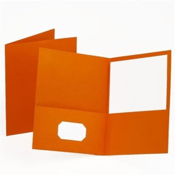 DDI 2386467 Recycled Pocket Folder - Orange - Case of 5