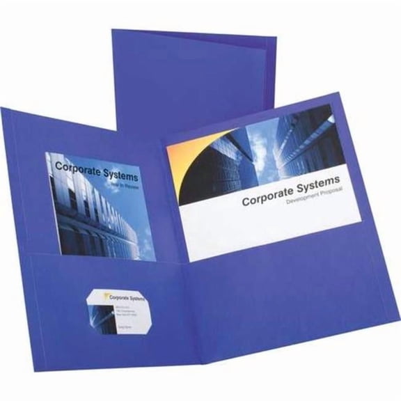 DDI 2386471 Recycled Pocket Folder - Purple - Case of 5