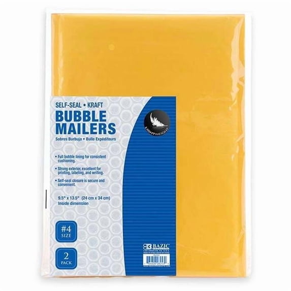 DDI 2386348 Self-Seal Bubble Mailers - 9.5 x 13.5 in. - Case of 24