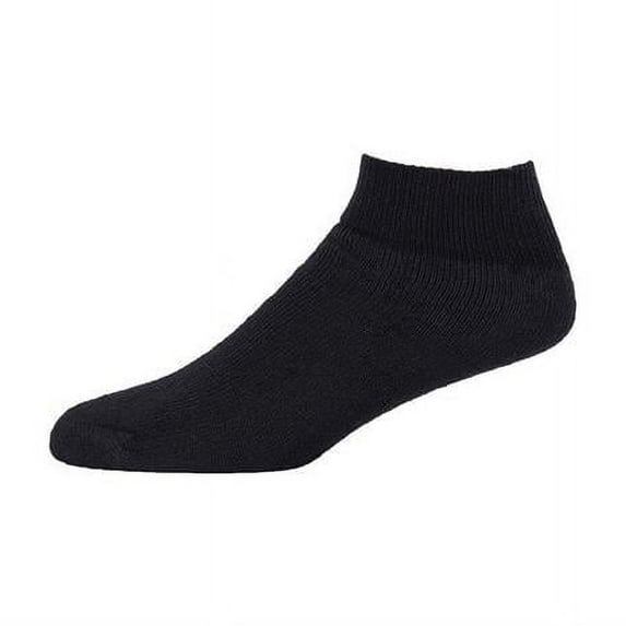 DDI Stretch Knit Ankle Quarter Socks - Black 10-13 Case of 240