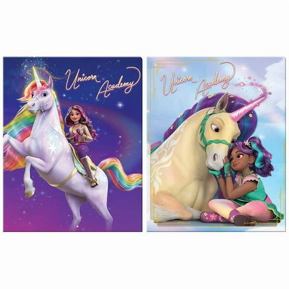 DDI 2376927 Unicorn Academy Portfolios - Assorted Color - Case of 24