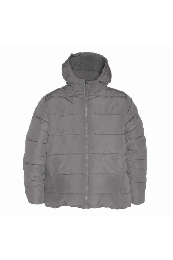 2373518 Unisex Hooded Fleece-Lined Jacket - Gray, Small-Extra Large - Case of 10