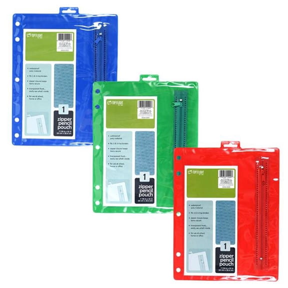 DDI 2378420 Zipper Poly Pencil Pouch, Assorted Color - Case of 144