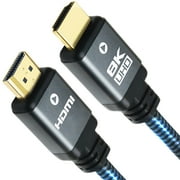 DDMALLL 8K HDMI 2.1 Cable 10FT, 48Gbps High Speed HDMI Braided Cord, 8K@60Hz/4K@120Hz Support eARC, HDCP 2.2 & 2.3, Dynamic HDR Compatible with TV, PS5, PS4, Blue-ray, Monitor