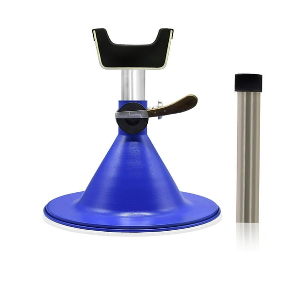 DDP Instruments Standard Size Farrier Stand Equine Trimming Shoeing Barefoot (Blue Color Base), 16'' - 22''