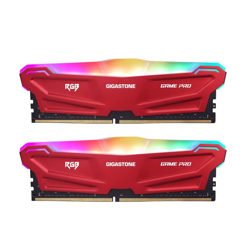 DDR4 RAM】 Gigastone Red RGB Game PRO Desktop RAM 32GB (2x16GB