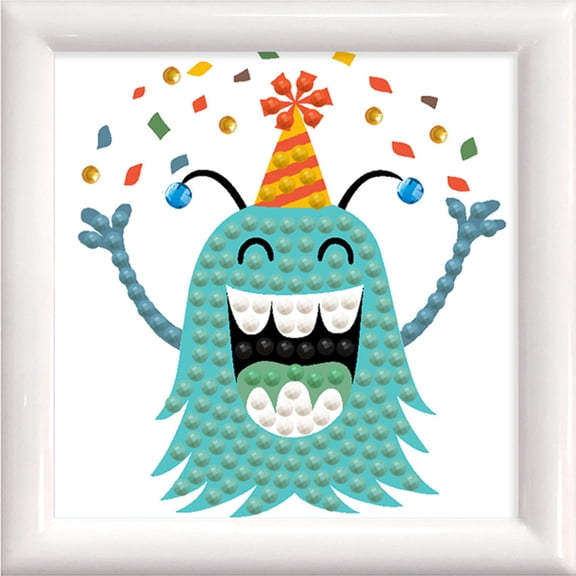 Diamond Dotz Party Monster - Framed Diamond Painting Kits for Adults - Diamond Art Kits a Relaxing Creative Craft Kit with Dotz Gems