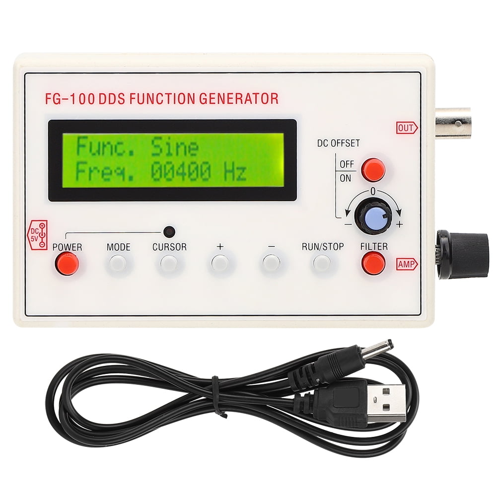 DDS Function Generator Frequency Signal Waveform Amplifier LCD Screen 1HZ?500KHZ