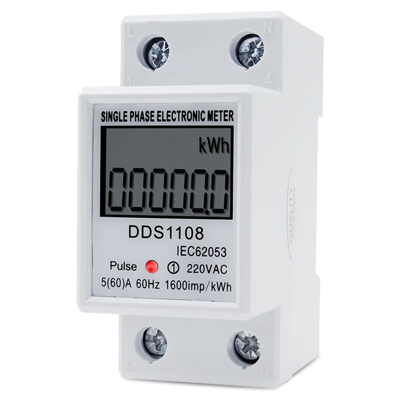 DDS1108 LCD Digital Power Din Rail Meter 2P Single Phase Energy Meter ...