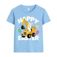 thumbnail image 1 of DDSOL Boys Easter Day T-Shirt Excavator Short Sleeves Cotton Top Blue Size 7, 1 of 7