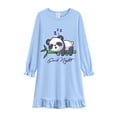 thumbnail image 1 of DDSOL Nightgown for Girls Long Sleeves Panda Nighties Princess Sleep Dress Blue Size 7, 1 of 6