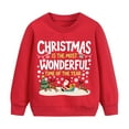 thumbnail image 1 of DDSOL Kids Christmas Sweatshirt Letter Print Long Sleeves Top Red Size 7, 1 of 7