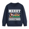 thumbnail image 1 of DDSOL Kids Christmas Sweatshirt Santa Train Graphic Long Sleeves Top Blue Size 6, 1 of 7