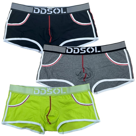 DDSOL Men's Briefs Mid-Rise Underwear Pack Comfort Flex 3-Pack XL