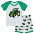 thumbnail image 1 of DDSOL Toddler Boy Pajamas Tractor Pjs Cotton Short Sleeves 2-Pieces Sleepwear Sets White 5T, 1 of 8