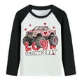 thumbnail image 1 of DDSOL Toddler Boys T-Shirts Long Sleeves Valentines Day Truck Graphic Tops Black 5T, 1 of 5