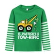thumbnail image 1 of DDSOL Toddler Boys T-Shirts St.Patrick's Day Graphic Long Sleeves Tops Green 2T, 1 of 7
