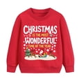 thumbnail image 1 of DDSOL Toddler Christmas Sweatshirt Letter Print Long Sleeves Top Red 2T, 1 of 7