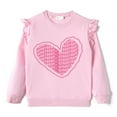 thumbnail image 1 of DDSOL Toddler Girls Sweatshirt Valentine's Day Long Sleeves Shirts Ruffle Tops Pink 4T, 1 of 7