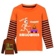 thumbnail image 1 of DDSOL Toddler Halloween Tee Glow in the Dark Skeleton T-Shirt Long Sleeve Tops 4T, 1 of 6
