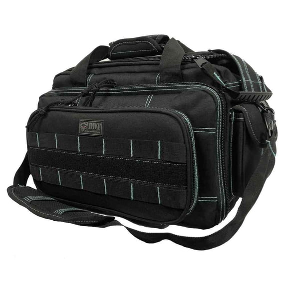 DDT Combat Ranger Range Bag Gun Carrier Tactical Small Duffle 30622 (Black/Teal)